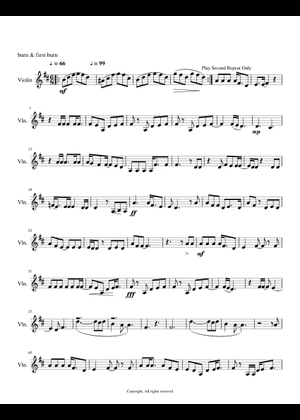 Play Official version of Burn Sheet Music by Lin-Manuel Miranda for ...