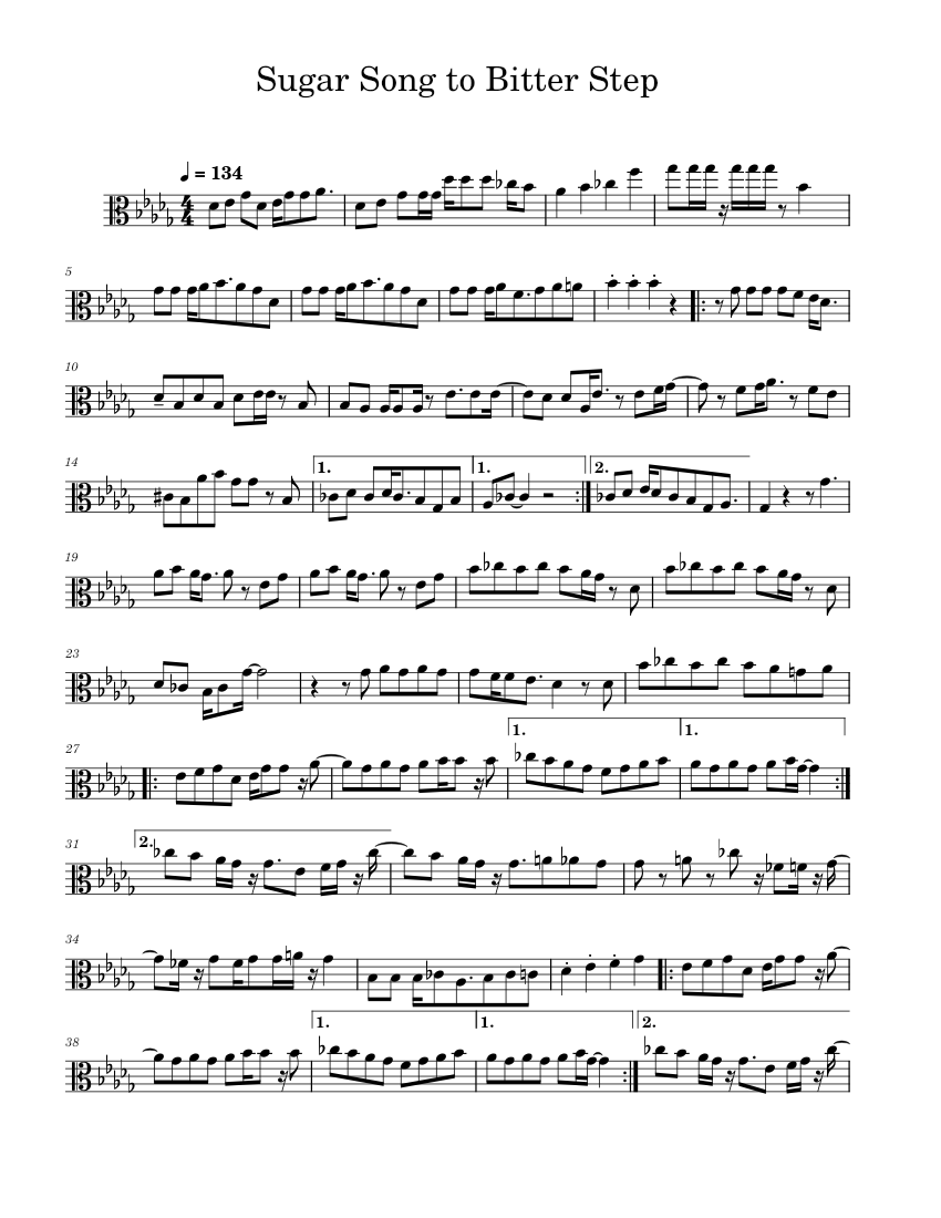 Sugar Song to Bitter Step Viola Sheet music for Viola (Solo