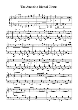 Main Theme - The Amazing Digital Circus – Gooseworx (EASY) Sheet Music ...