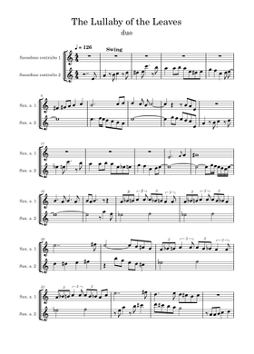 Free Lullaby Of The Leaves – For Sax Duet by edinolego sheet music