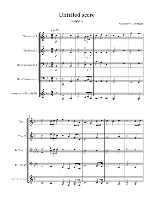 Trombone/tuba Quintet- Tannhauser Overture