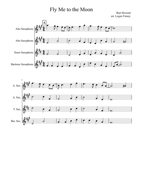 Fly Me to the Moon (Sax Quartet)
