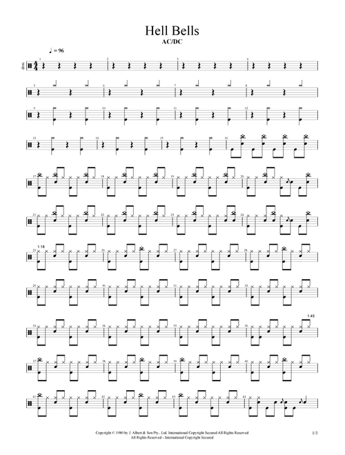 Hells Bells (Arr. Cyril Mayer) - AC/DC (Drums)