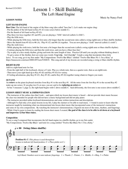 Lesson 1 - Skill Building - Left Hand Engine