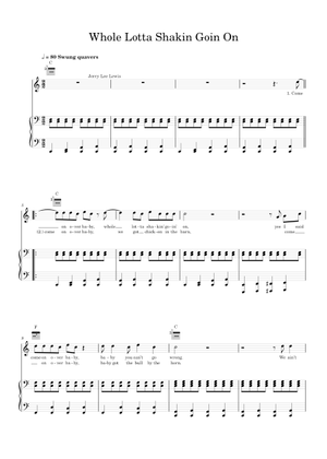 Play Official version of Whole Lotta Shakin' Goin' On Sheet Music by ...