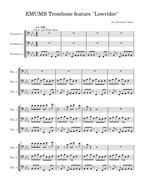 Lowrider – Cold War Kids Lowrider EMU Marching Band Trombone Feature