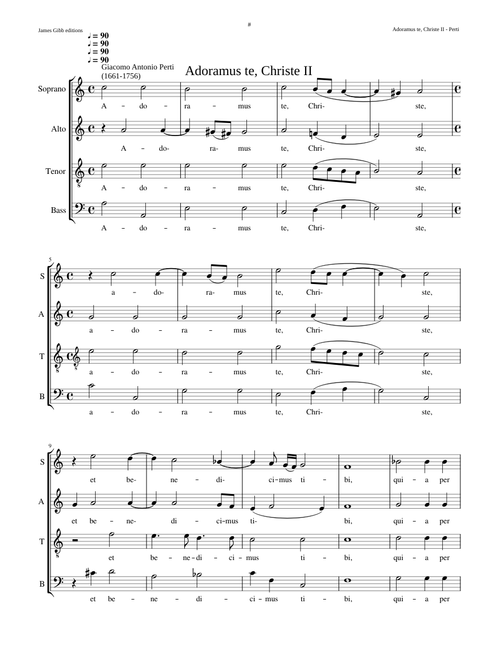 Adoramus te, Christe - Giacomo Antonio Perti