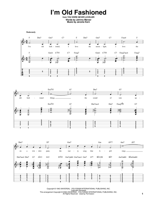 I'm Old Fashioned - Jerome Kern (Solo Guitar)