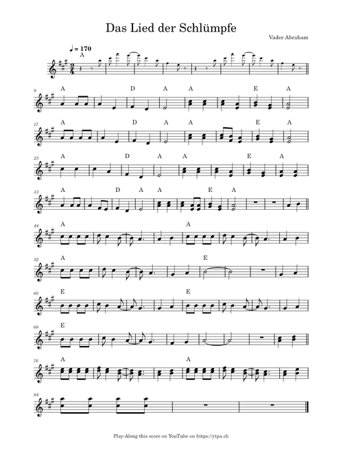 Das Lied der Schlümpfe - Vader Abraham