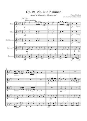 Six moments musicaux, Op. 94, No. 3 – Franz Schubert Sheet Music for ...