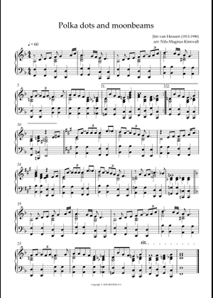 Polkadots & Moonbeams - Jimmy Van Heusen Sheet Music with Chords