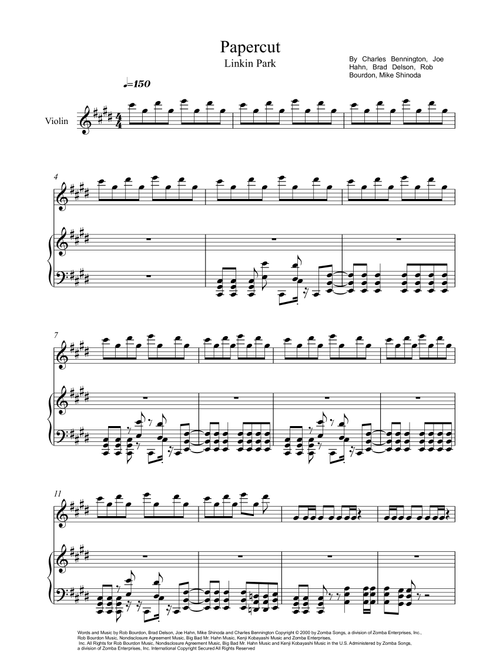 Papercut (Arr. André Laitano) - Linkin Park (Instrumental Duet and Piano)