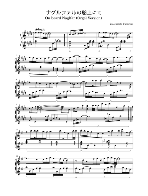 subarashiki hibi sheet music by pjpracticing | Play, print, and