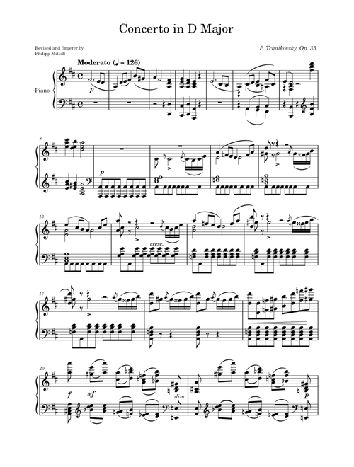 Violin Concerto in D major, Op 35 – P. Tchaikovsky (Flute)