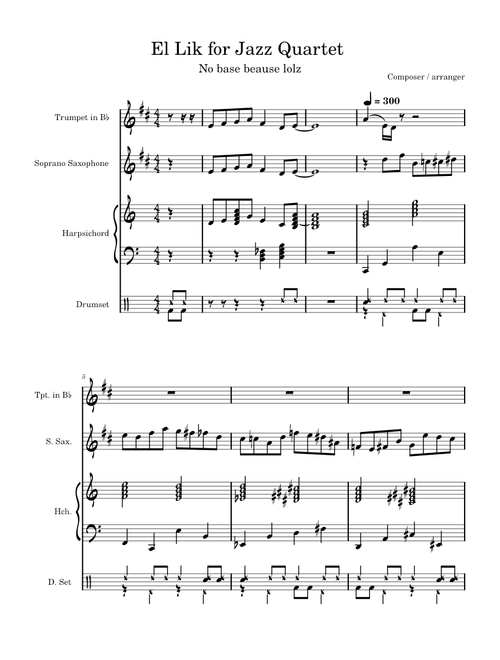 The Lick for Jazz Quartet