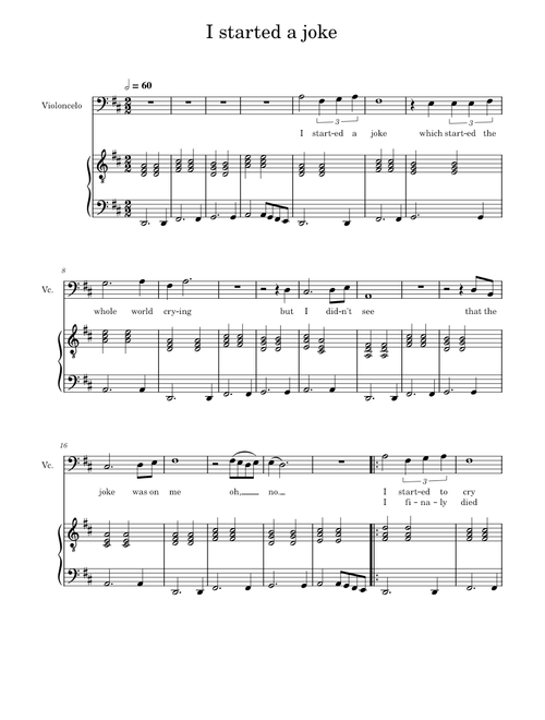 I started a joke – Bee Gees