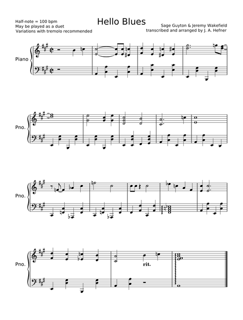 Hello Blues – Sage Guyton;Jeremy Wakefield
