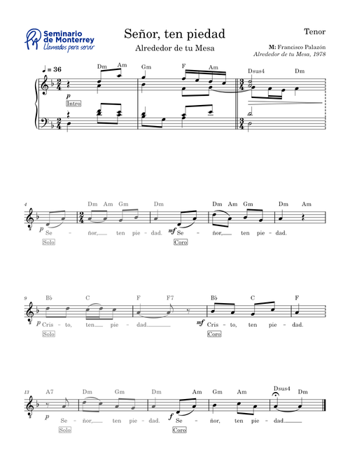 Piedad Palazón (Alrededor de tu Mesa) - Tenor