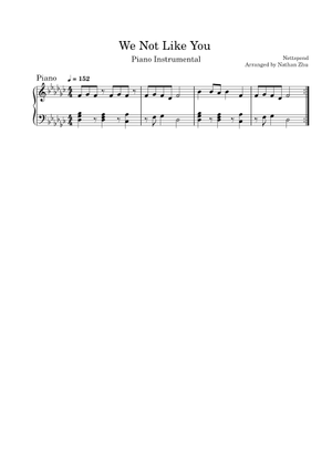 We not like you – Nettspend (solo piano) Sheet Music for Piano (Piano ...