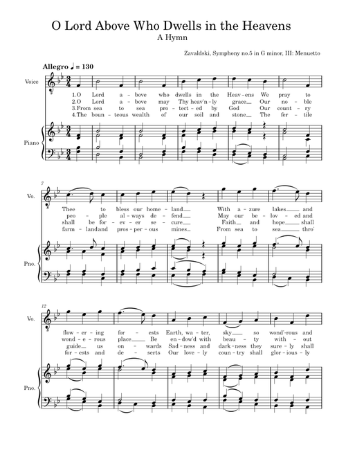 "O Lord Above Who Dwells in the Heavens" (Piano & Cello) – zavierlong