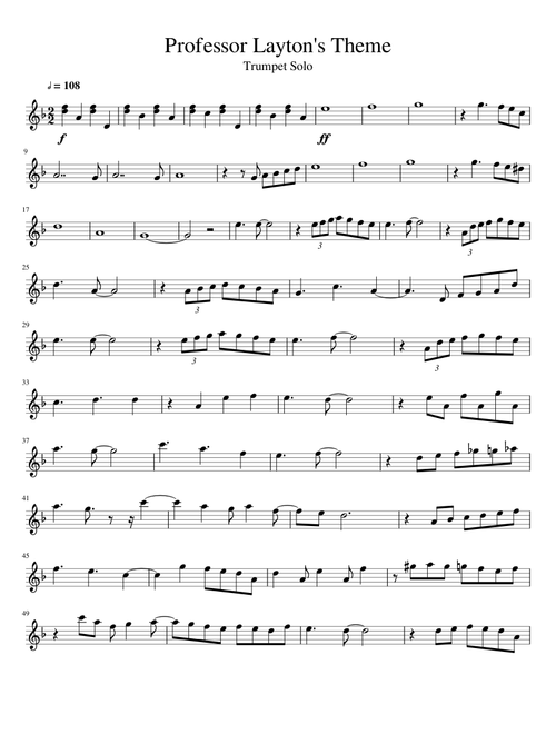 Professor Layton's Theme - Trumpet Solo