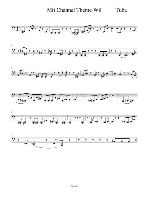 Wii Channel Theme (tuba)