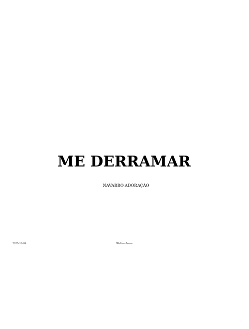 Me derramar - G - Welton - Violão + Tablatura
