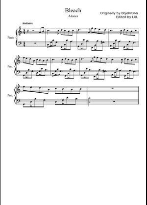 Bleach B13A Sheet Music for Piano (Solo) easy | MuseScore.com