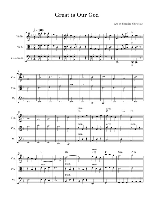 Great is Our God - Light from Light (string trio)