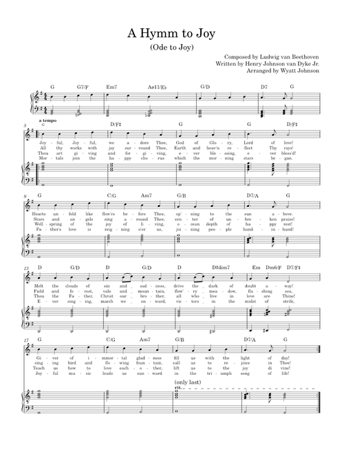 Hymn To Joy – Ludwig Van Beethoven