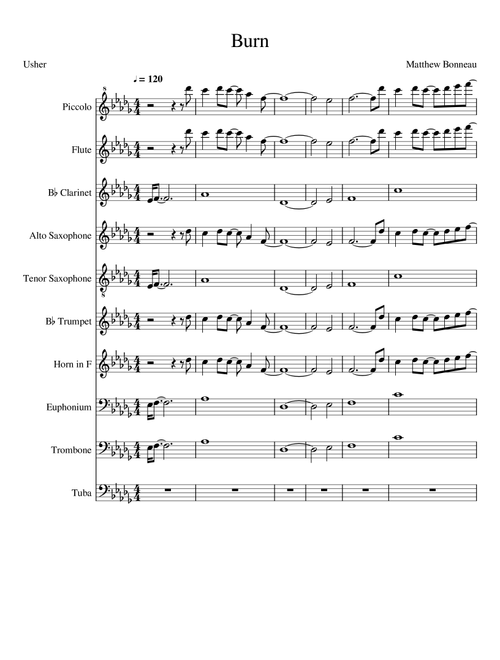 Burn (Arr. Matthew Bonneau) - Usher (Woodwind Ensemble)