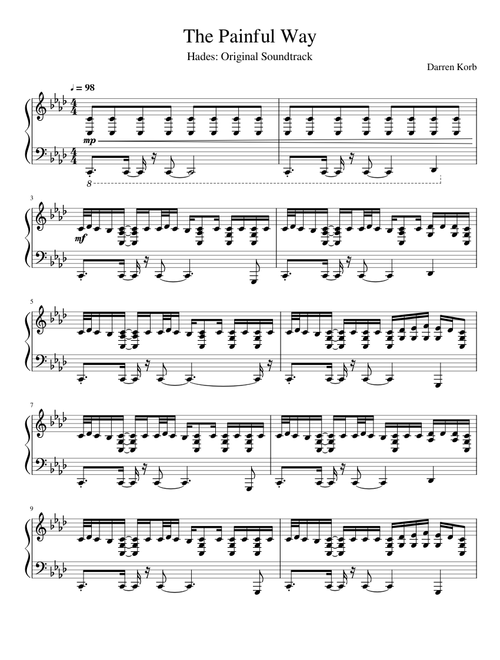 The Painful Way - Hades OST (Piano Arrangement)