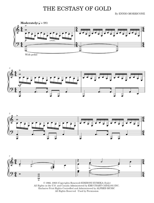 The ecstasy of gold - Metallica (Piano Solo)