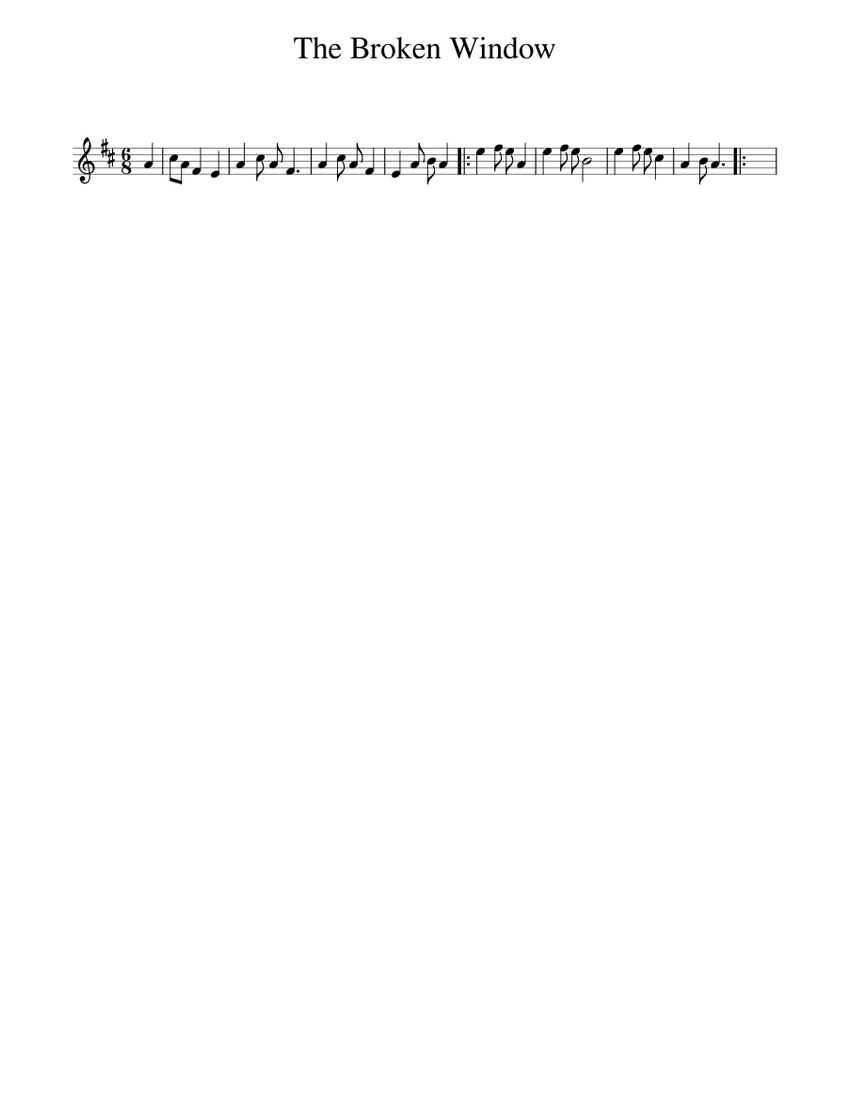 The Broken Window Sheet music for Piano (Solo) Easy | Musescore.com