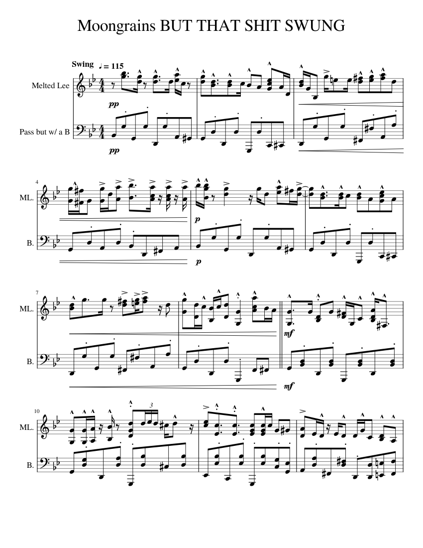 Moongrains Sheet Music for Piano (Solo) | MuseScore.com