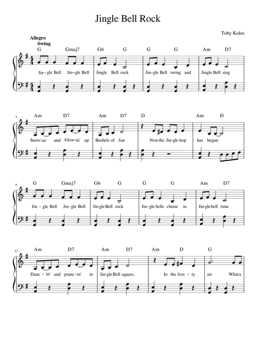 Jingle Bell Rock with chords