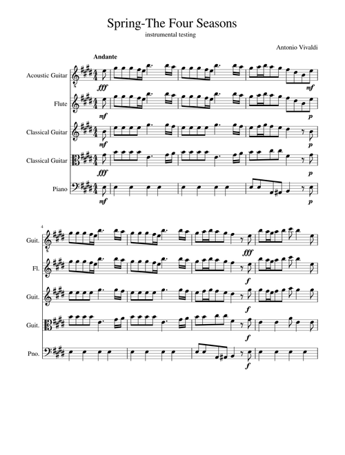 Instrumental Spring The Four Seasons