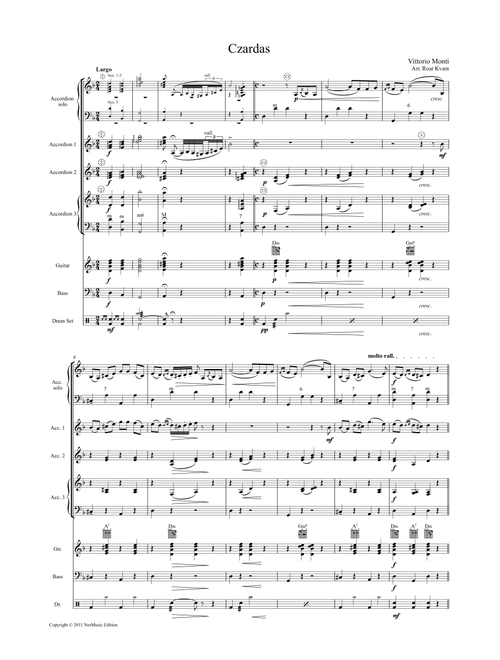 Monti: Czardas (Accordian solo with Accordian Orchestra) (Arr. Roar Kvam) - Vittorio Monti (Small Ensemble)