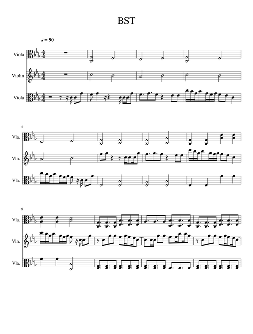 Blood Sweat and Tears For Violin & Viola