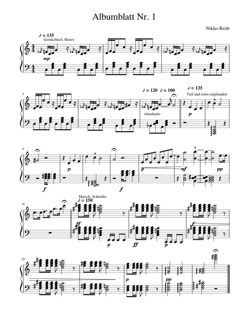 Albumblatt Nr. 1