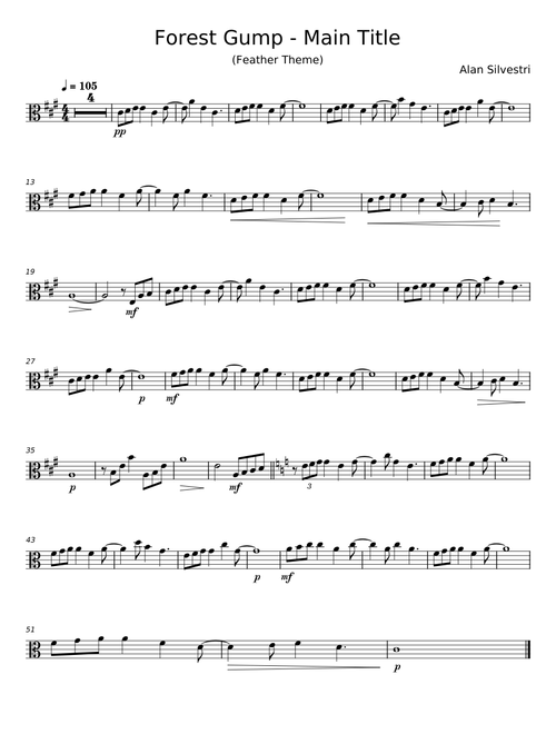 Feather Theme - Alan Silvestri