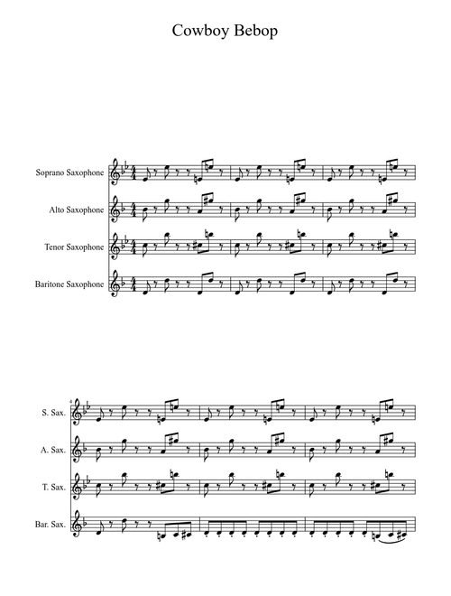 Cowboy Bebop Sax Quartet