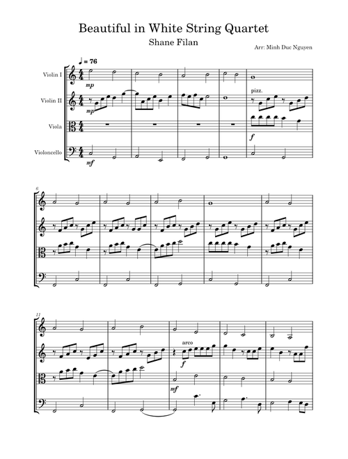 Beautiful in white – Shane Filan String Quartet