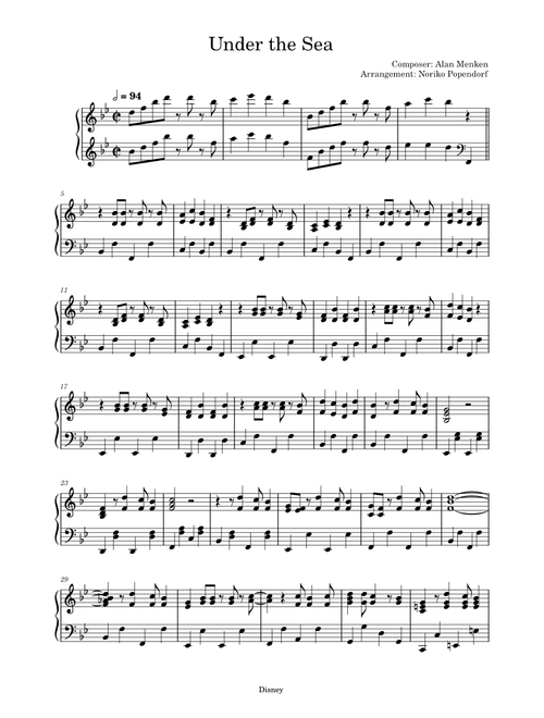 Under The Sea (from The Little Mermaid) – Alan Menken, The Little Mermaid Movie