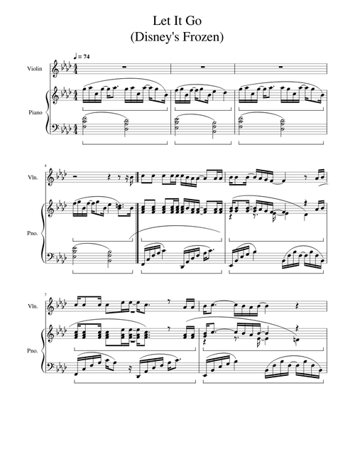 Let it go for Violin and Piano