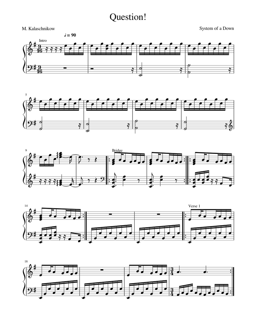 System of a down question tab store