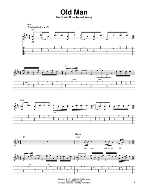 Old Man - Neil Young (Guitar Tab Play-Along)