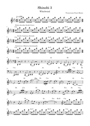 Shinobi 3: Whirlwind Sheet Music with Chords for Synthesizer (Solo
