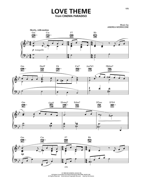 Love Theme (Tema D'Amore) (from Cinema Paradiso) - Ennio Morricone, Andrea Morricone (Piano Solo)