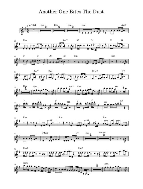 Another one bites the dust – Queen - John Deacon